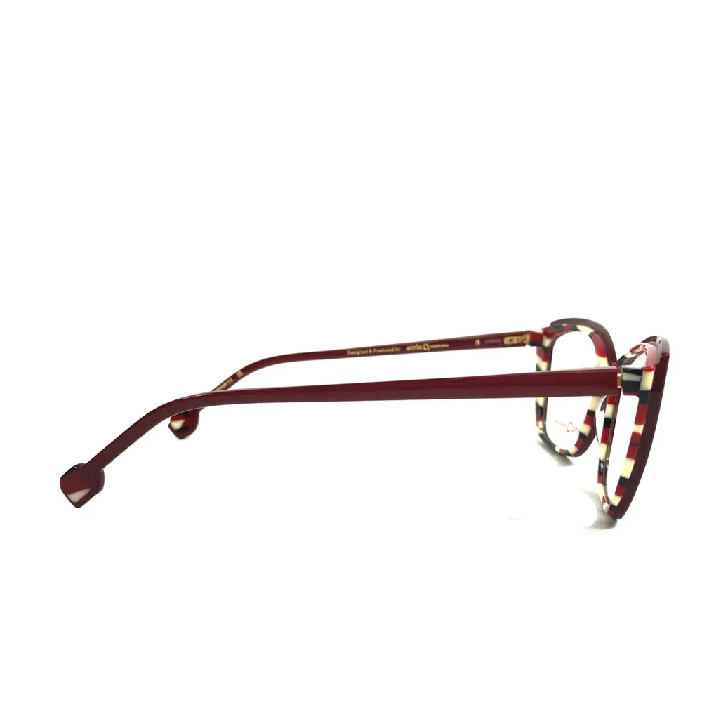 Etnia Barcelona Eyeglasses Frames ZAZ BX Bordeaux Red Cat Eye Full Rim 54-15-138